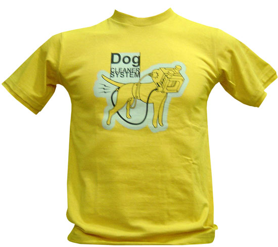 T-Shirt: Dog cleaner Yellow