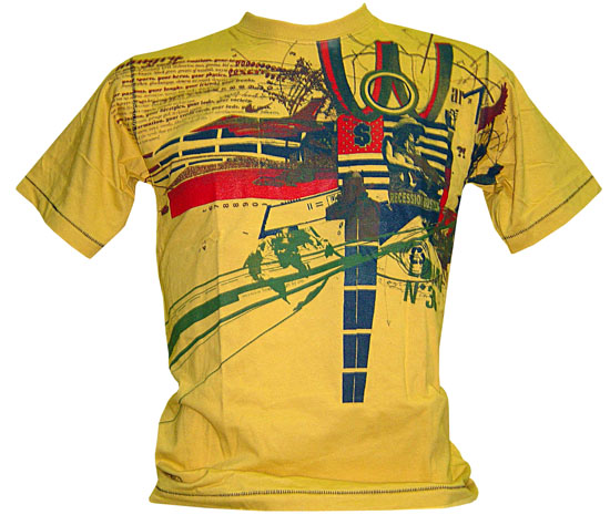 T-Shirt: Graffiti 4 Yellow