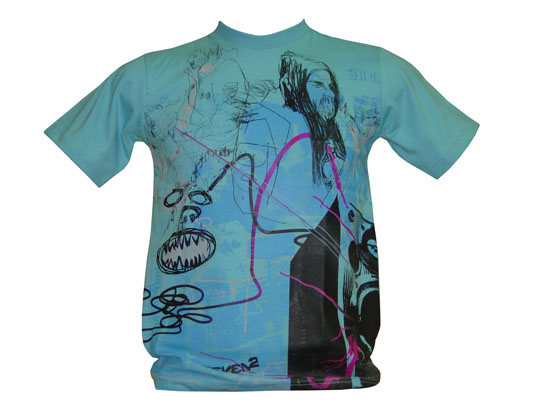 T-Shirt: Graffitti 13 Blue