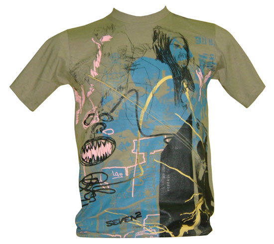 T-Shirt: Graffitti 13 Dark Khaki