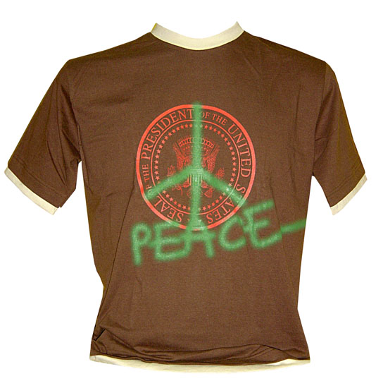 T-Shirt: Peace Brown