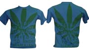 T-Shirt: Marijuana Army Blue