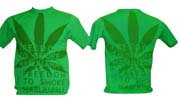 T-Shirt: Marijuana Green