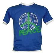 T-Shirt: Peace Royal Blue