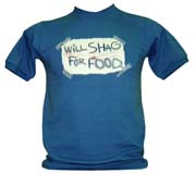 T-Shirt: Will Shag for food Army blue