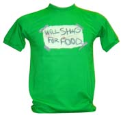 T-Shirt: Will Shag for food Green